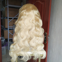 Perruques blondes 613 en cheveux humains bruts, vente en gros, avec nœuds blanchis 13x4, perruque frontale HD à fermeture complète en dentelle
