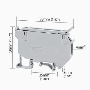 UK5-HESI 4 mét khối thiết bị đầu cuối cầu chì với 5x25 cầu chì vít ngắt kết nối <span class=keywords><strong>LEVER</strong></span> cầu chì dây điện nối Din Rail khối thiết bị đầu cuối - Product Image 3
