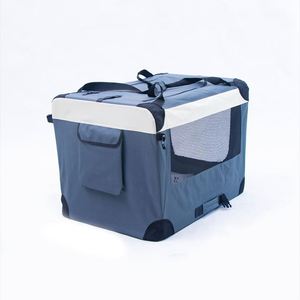Factory Supply Luxury Modern Soft Foldable Dog <b>Crate</b> Stainless Steel Frame Collapsible Transport Box Easy Storage Portable - Product Image 2