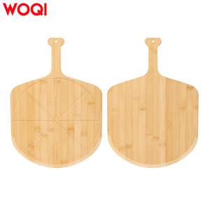 <span class=keywords><strong>Pala</strong></span> para pizza de bambú WOQI, tabla para pizza de madera lisa y tabla para cortar pizza con 8 ranuras, accesorios para horno de pizza al aire libre. - Product Image 2