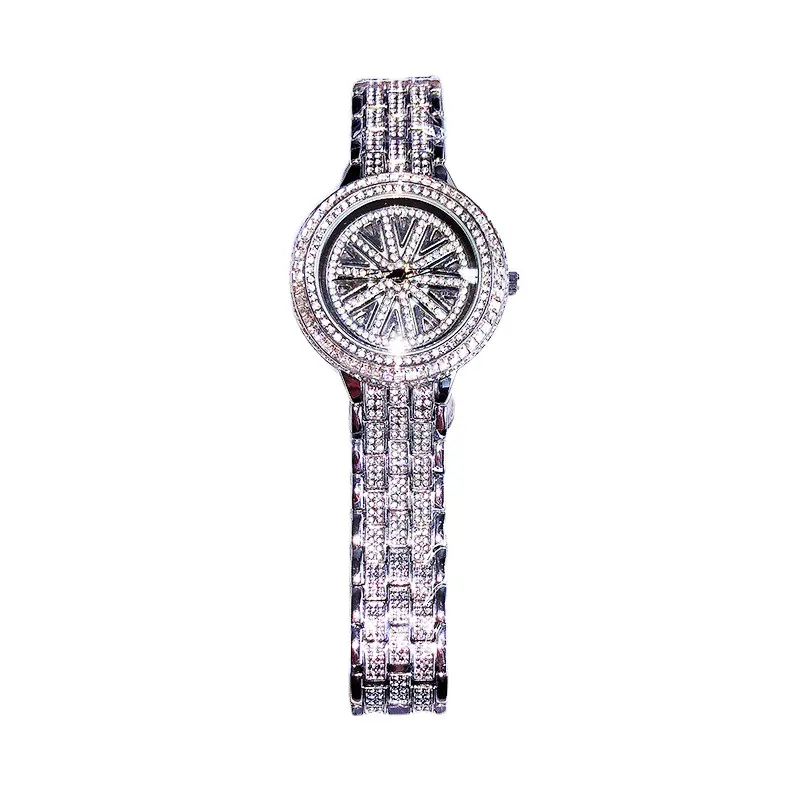 2024 여성 고급 브랜드 시계 패션 다이아몬드 숙녀 석영 시계 스테인레스 스틸 스트랩 팔찌 시계