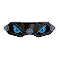 Lampe LED 2W rechargeable sans fil à énergie solaire, transfrontalière, avec fonction d'avertissement et décorative, à ventouse pour camion, effet œil de démon
