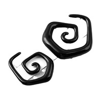 Trendy Acrylic Spiral Ear Taper Gauge Plugs Snail Wings Black Ear Stretchers Plugs and Tunnels Piercing Personality Body Jewelry