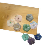 Collier artisanal haut de gamme en amazonite bleue, pendentif en pierre naturelle en forme de fleur, populaire à l'international, pour anniversaire