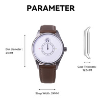Montre personnalisée à pointeur d'heure sautant radiocommandée, mouvement japonais, chronométrage atomique automatique, étanche, en acier inoxydable