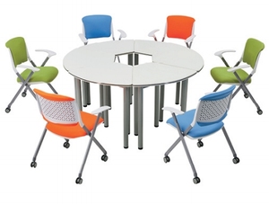 Hiện đại tùy chỉnh trường khoa học phòng thí nghiệm lục giác bảng kháng hóa chất làm việc băng ghế dự bị cho nội thất trường học - Product Image 4