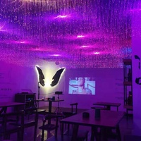 45W RVB Fibre Optique Lumière Créative Net Lumière Rouge Restaurant bar Étoile Fibre Optique Lustre Ciel Étoilé Haut Plein d'Étoiles