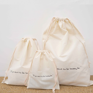 Bolsas Ecológicas de Algodón con Cordón y Logotipo Personalizado, Bolsas de Almacenamiento de Algodón Orgánico con Cordón - Product Image 1
