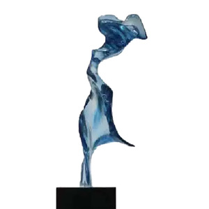 Sculpture abstraite en résine, ornement artistique de forme irrégulière, décoration d'intérieur, cadeau pour salon, entrée, hall d'hôtel - Product Image 4
