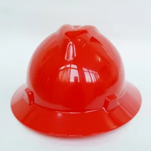 Testa di Protezione Superato Ansi Full Bordo Rosso Cappello Duro