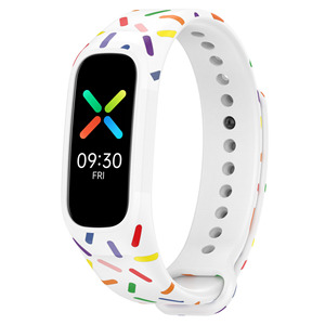 สายนาฬิกา <span class=keywords><strong>OPPO</strong></span> <span class=keywords><strong>Band1</strong></span>สมาร์ทสร้อยข้อมือพิมพ์ลายรุ้งซิลิโคนสายรัดข้อมืออะไหล่ - Product Image 1