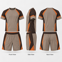 Ensemble 2 pièces personnalisé pour homme : T-shirt et short athlétiques en tissu tricoté performant avec empiècements contrastants pour le quotidien