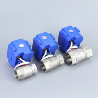 Vanne à boisseau sphérique électrique miniature JUGUAN CWX DN15-DN50 2 voies 220V/24V à commande automatique en acier au carbone, raccord rapide/filetage NPT, pour eau 200psi, incendie