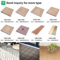 Dalles de terrasse en bois composite PVC WPC européennes 300x300mm, revêtement de sol composite, dalles de terrasse DIY