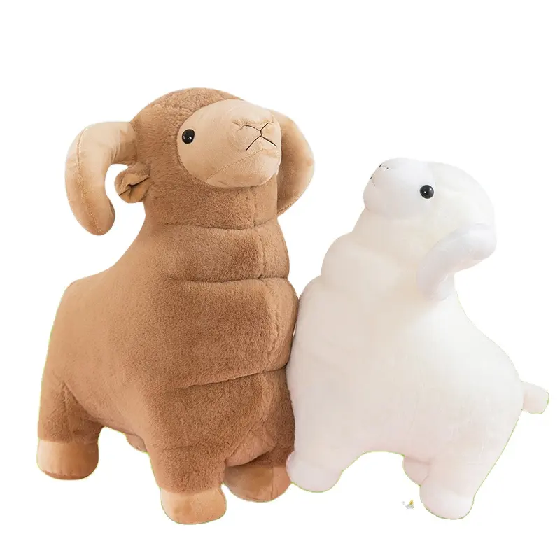 Boneka Alpaca, mainan boneka hewan bayi kambing baru boneka domba bantal mewah