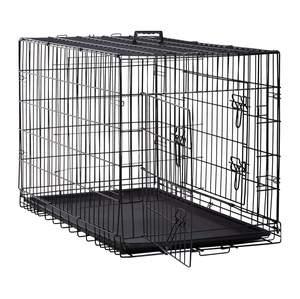 30 36 42 48 Inch Durable Metal Collapsible Foldable Dog Cage Big Size Folding Large Cheap Iron Pet Cages Dog Crate With Divider