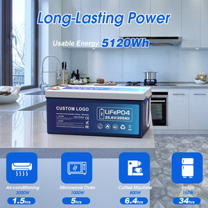 แบตเตอรี่ EU STOCK 25.6V 200Ah  แบตเตอรี่ 12.8V 100Ah 300Ah ระบบพลังงานแสงอาทิตย์ แบตเตอรี่ลิเธียมไอออนสำหรับเก็บพลังงาน - Product Image 3