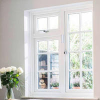 Vente en gros d'usine de fenêtres en arc Upvc modernes européennes personnalisées Fenêtre en arc triple verre avec cadre en PVC extérieur français avec gril
