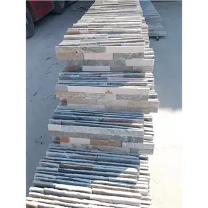 Cheap Price Wholesale Landscaping Grey Slate Rock Tile Natural Wall Stone Panel With Exterior/Interior Wall Stone