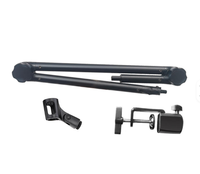 Support de microphone de bureau flexible avec rotation à 360° °   Support de bras pliable sans ressort en métal et plastique, design hybride, pour diffusion en direct