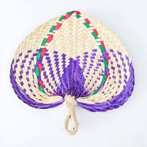 Handmade Natural Bamboo Handheld Fans Eco-Friendly 33cm Palm <b>Leaf</b> <b>Paper</b> for New Year Occasions Parties Painting Favor Gifts - Product Image 2