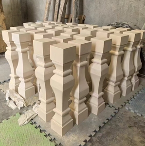 Hotel decorativo balaustre in pietra calcarea Beige artificiale ringhiere durevole scala <span class=keywords><strong>balcone</strong></span> moderno stile europeo balaustre disegni - Product Image 1