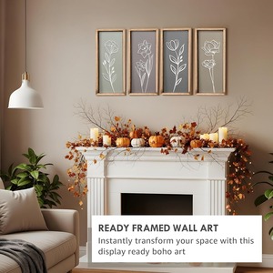 3D PVC Art Deco leggero Ready-to-Hang incorniciato muro Art Set 4 bambù Rattan artigianato bagno <span class=keywords><strong>soggiorno</strong></span> camera da letto ufficio - Product Image 5