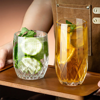 Gelas Jus Kaca Tebal, Gelas Teh Buah, Gelas Minuman Kopi Mewah Berkualitas Tinggi, Gelas Mojito & Whiskey Bernilai Tinggi