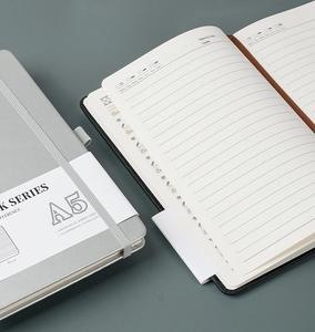 Logo personalizzato stampato A5 Journal Notebook fodera in tessuto di lino con copertina rigida in pelle organizzatore quotidiano filo per cucire diario - Product Image 6