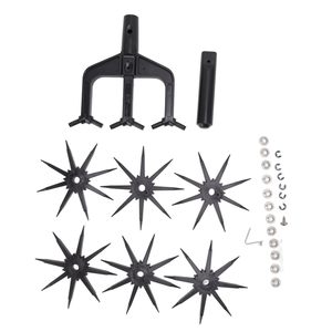 Cultivateur rotatif avec dents détachables, manche court, outil de scarification du sol 2 en 1 amovible, scarificateur ventilé, motoculteur - Product Image 2