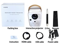 OwayBoard H8 proyektor Mini saku cerdas, proyektor interaktif semua satu interaksi Beamer layar proyeksi besar menulis