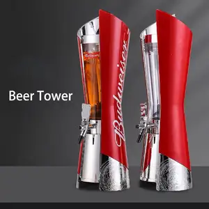 Sesuaikan AS + ABS 3l menara bir dispenser minuman budweiser menara bir