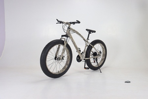 26-дюймовый горный велосипед с 21 скоростью, дисковыми тормозами, амортизационной вилкой, алюминиевой рамой и толстыми шинами, рама из высокоуглеродистой стали, для бездорожья - Product Image 3