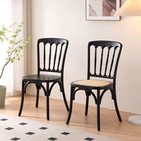 Chaise de salle à manger antique française en bois massif, siège d'appoint, chaise de dîner stable de style château, mobilier élégant pour appartement