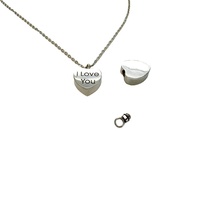 I Love You Acero inoxidable corazón cremación joyería ceniza collar Memorial recuerdo titular personalizado urna colgante ataúd para cenizas