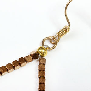 Natural Stone Beads Hoop <b>Earrings</b> <b>Handmade</b> <b>Earring</b> Jewelry Custom Ready to Ship - Product Image 4
