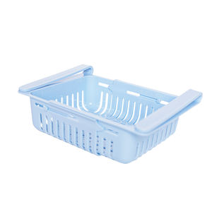 ตะกร้าพลาสติกเก็บของทรงสี่เหลี่ยมผืนผ้าพับเก็บได้อุปกรณ์จัดระเบียบในตู้เย็นแบบทันสมัย - Product Image 6