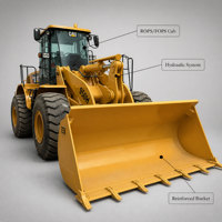 Chargeuse sur pneus frontale avec capacité de charge nominale de 5 tonnes, prix avantageux, en stock, année 2024, Caterpillar 966G 996H d'occasion d'origine