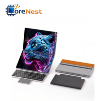 CoreNest Nuevo Portátil con Doble Pantalla Táctil de 13.5 Pulgadas, Intel Core N100, 16GB RAM DDR5, PC de Oficina, Portátil 2 en 1 para Negocios