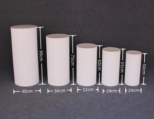 Kim loại xi lanh trụ cột đứng tự chọn giá bàn tiếp tân đám cưới cho bánh hoa thực phẩm trái cây hiển thị bệ cột Prop - Product Image 6