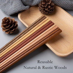 Custom Logo Chinese Japanese Korean Sushi <strong>Reusable</strong> Rosewood Ebony Beech Wooden <strong>Chopsticks</strong> - Product Image 4