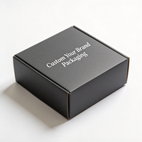 Boîte à vêtements noire mate de qualité supérieure, logo de marque personnalisé imprimé, boîte d'expédition de luxe en carton ondulé pour vêtements
