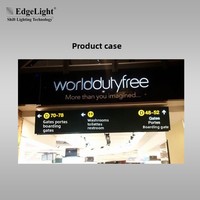 Boîte à lumière LED ultra-mince en alliage d'aluminium à suspendre simple face AF5 pour enseigne publicitaire de centre commercial, de métro et de gare