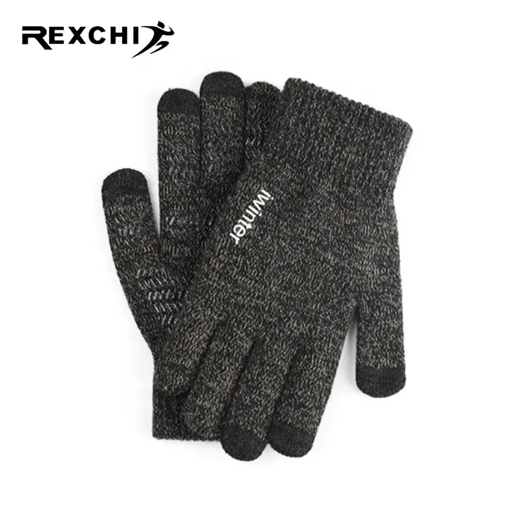 REXCHI D.Z01 New Arrival Korean Men Knit Winter Warm Cycling Cheap Promotion Fashion Gloves Winter Touch Screen