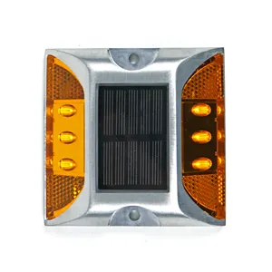 6 Led Blinking Or Constant Working Solar Stud Road For Highway Reflective Road Stud Cat Eyes Marks For Road Safety