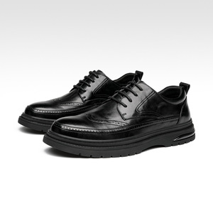 รองเท้าหนังผู้ชายแบบ Brogue หนังวัวแท้  ผูกเชือก  สำหรับใส่ทำงาน  ใส่ไปทำงาน  ใส่เดินทาง - Product Image 3