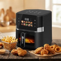 Penjualan Terbaru Anbolife 6L Penggorengan Udara Modern Berbahan Logam Kontrol Layar Sentuh Digital Multi-Fungsi Bebas PFAS Non-Toksik untuk Rumah Tangga