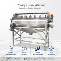 Rotatietrommelwasser & droogborstelschiller voorwortelgroente voorbewerkingsmachine aardappelwas- en stoomschilunit 1600kg/u