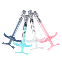 Seringue en verre vide stérilisée de 1 ml (1 cc) à embout Luer Lock pour remplissage HA avec embouts colorés