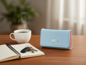 Portafoglio da donna a tre ante, di medie dimensioni, in materiale PU, multifunzionale per uso quotidiano - Product Image 2